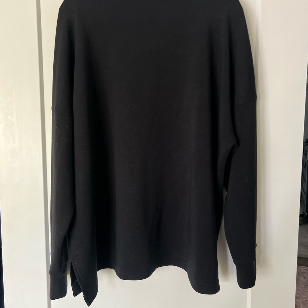 Spanx Air Essentials Black Long Sleeve Polo Shirt 3X - Picture 2 of 3